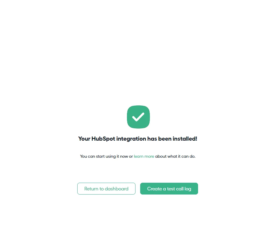 Completed HubSpot integration