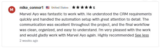 Five star review from Mike Connor